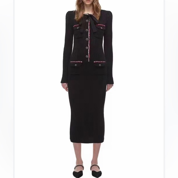 Self Portrait Knit Long dress - Picture 1 of 9